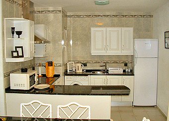 American kitchen with granite work tops