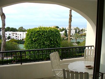 Miraflores studio apartment Terrace opens from the lounge area