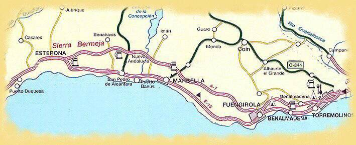 Road Map For Miraflores Family Resort On The Costa Del Sol In Spain
